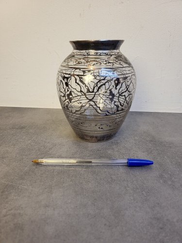 VASE EN VERRE ARGENTE SAINT GRAAL