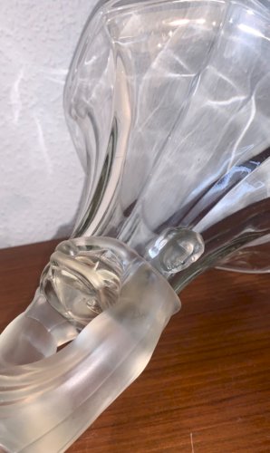 Vase en verre art déco aux nymphes 1930's Walther & Söhne à identifier