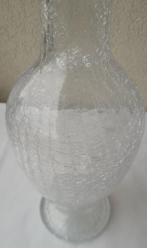 vase en verre craquelé