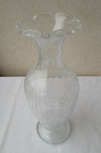vase en verre craquelé