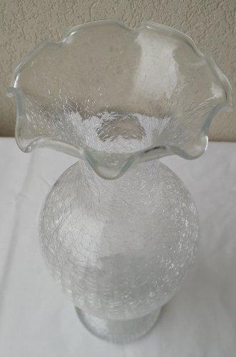 vase en verre craquelé