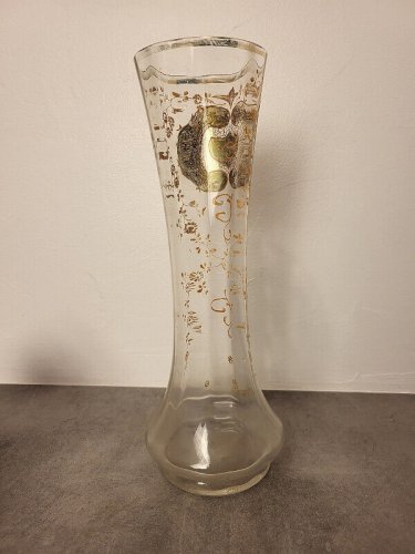 VASE EN VERRE DECOR EMAILLE