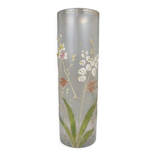 Vase en verre émaillé 1900