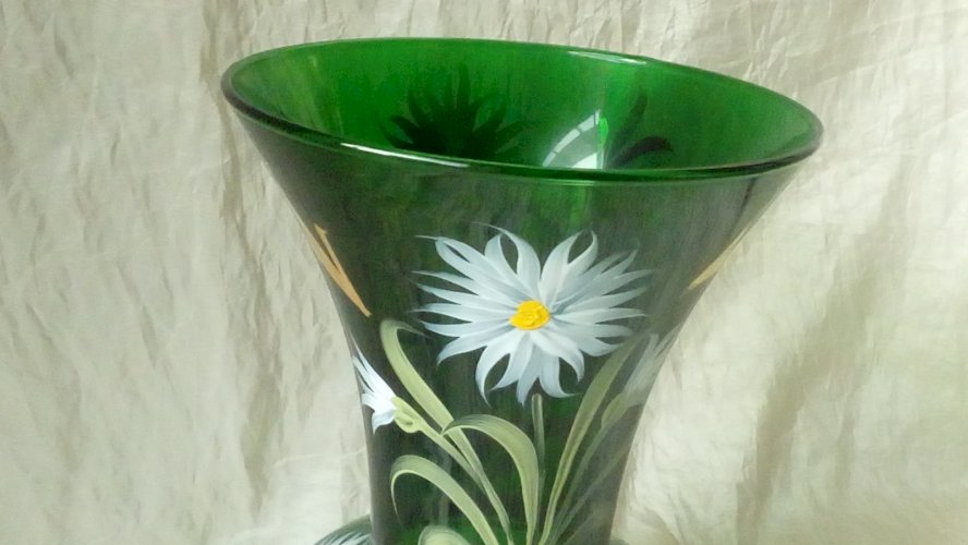 VASE EN VERRE EMAILLE VERRERIE DE MONACO MONTE CARLO*