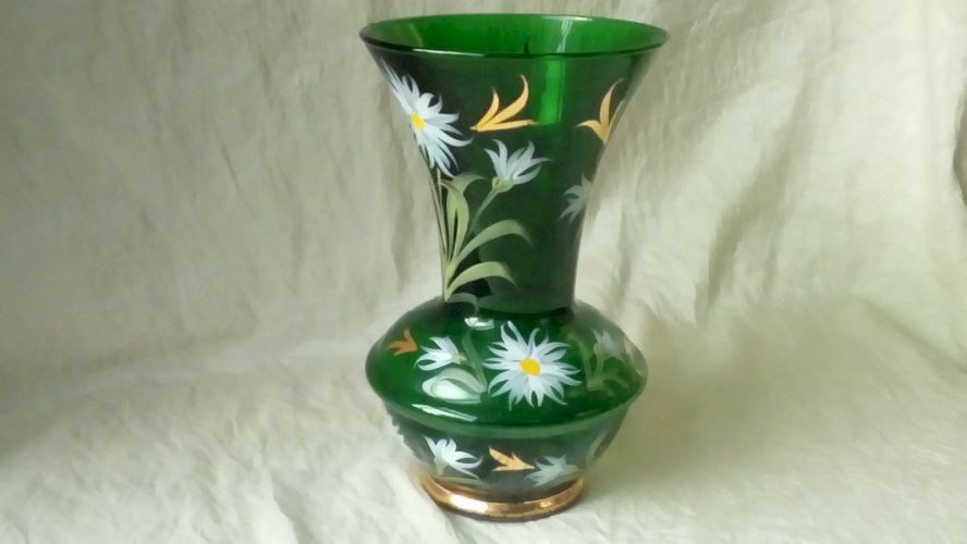 VASE EN VERRE EMAILLE VERRERIE DE MONACO MONTE CARLO*