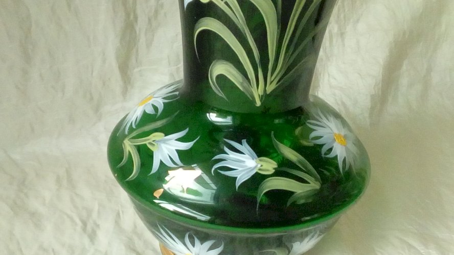 VASE EN VERRE EMAILLE VERRERIE DE MONACO MONTE CARLO*