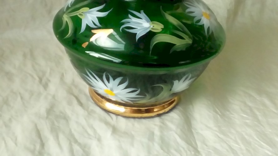 VASE EN VERRE EMAILLE VERRERIE DE MONACO MONTE CARLO*