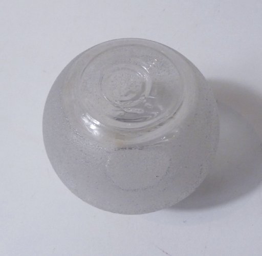 vase en verre granité blanc et or Vintage