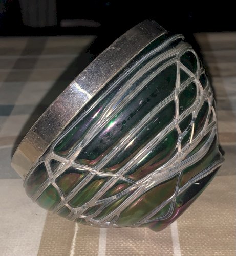 vase en verre irisé art nouveau bohême Pallme-König&Habel fin XIXe loetz kralik