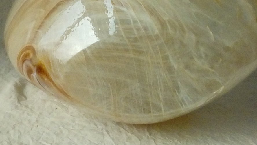 VASE EN VERRE "LA ROCHERE " EFFET MARBRÉ **