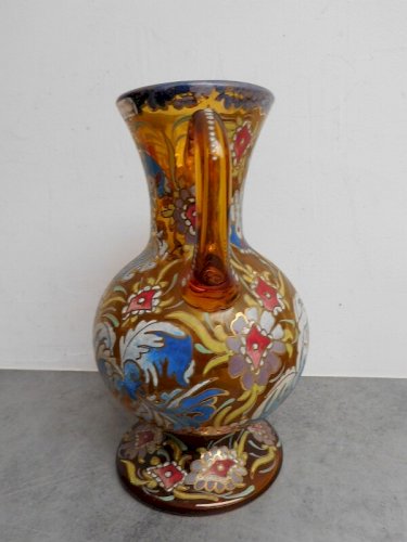 VASE EN VERRE MULTICOLORE ARTE CATALAN HAND MADE IN SPAIN
