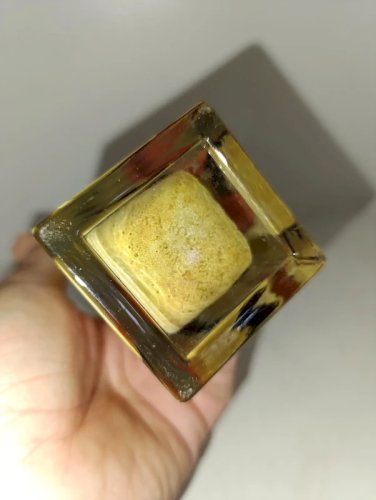 vase en verre multicouleur teinte style marbre en bon etat