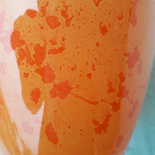 Vase en verre orange