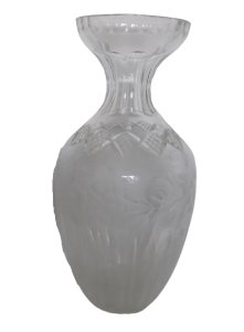Cut glass or crystal vase