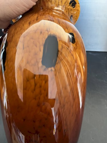 vase en verre pate de verre artisanal vintage décoration verrerie