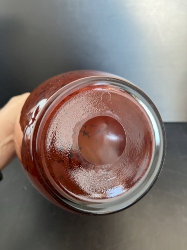 vase en verre pate de verre artisanal vintage décoration verrerie