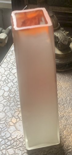 Vase en verre satiné à décor de feuilles de chêne Legras Leune à déterminer