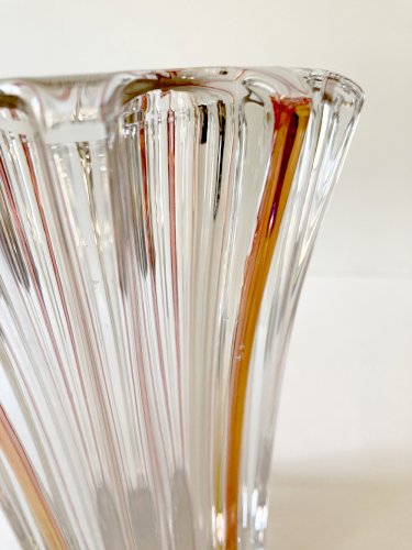 Vase en verre signé Pierre D'Avesn, années 1940