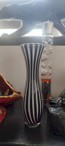Vase en verre soufflé Leonardo modèle Zebra 