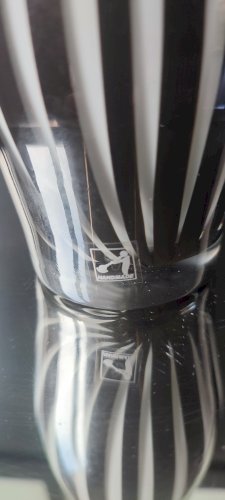 Vase en verre soufflé Leonardo modèle Zebra 