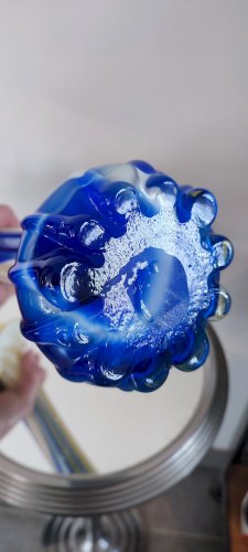 Vase en verre soufflé Murano Calla Lily années 60-70