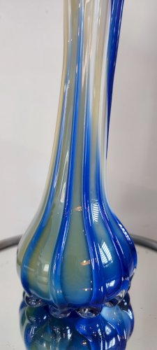 Vase en verre soufflé Murano Calla Lily années 60-70