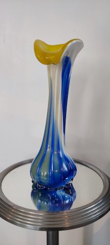 Vase en verre soufflé Murano Calla Lily années 60-70