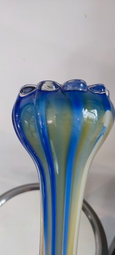 Vase en verre soufflé Murano Calla Lily années 60-70