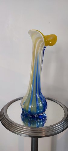 Vase en verre soufflé Murano Calla Lily années 60-70