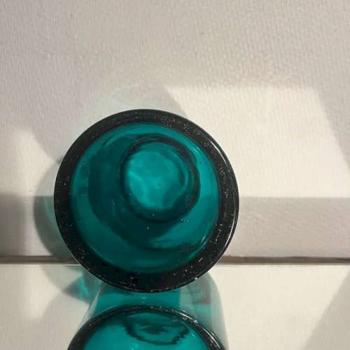 Vase en verre soufflé vintage