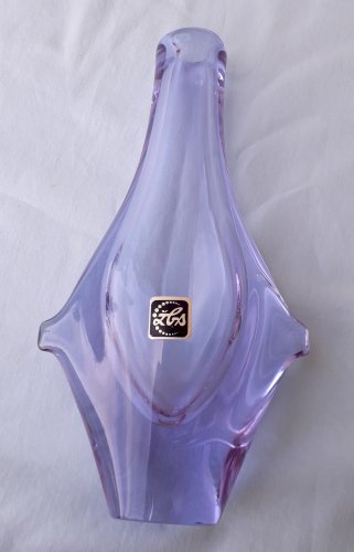 Vase en verre Zelezny Brod Tchécoslovaquie