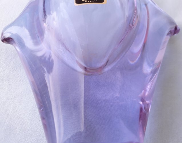 Vase en verre Zelezny Brod Tchécoslovaquie