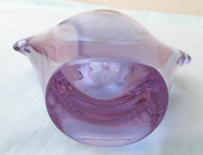 Vase en verre Zelezny Brod Tchécoslovaquie