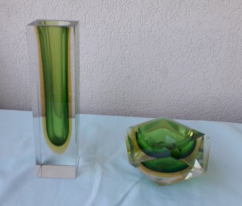 Vase et vide-poche Murano