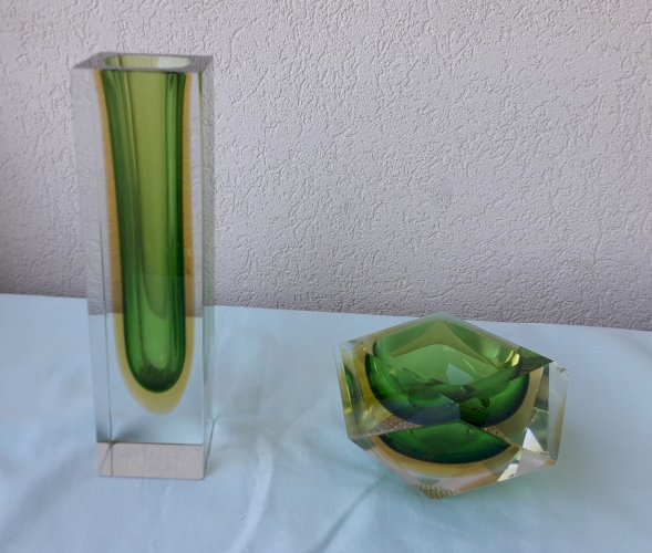 Vase et vide-poche Murano