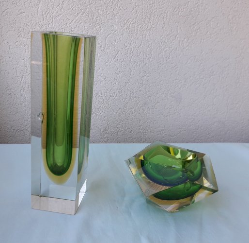 Vase et vide-poche Murano