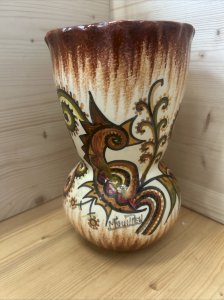 Vase Fouillen Quimper 24 cm – faïence décor breton stylisé