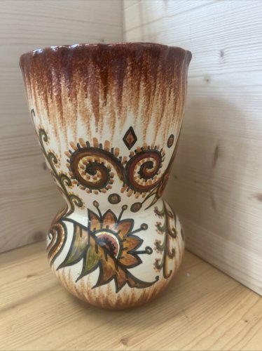 Vase Fouillen Quimper 24 cm – faïence décor breton stylisé