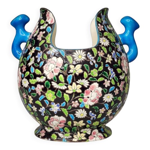 Vase Gueulard en céramique émaillée de Gien