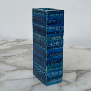 Vase italien en céramique bleue Rimini par Aldo Londi pour Bitossi M4000