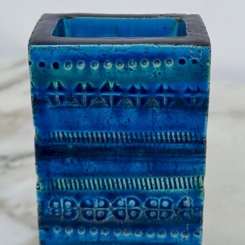 Vase italien en céramique bleue Rimini par Aldo Londi pour Bitossi M4000
