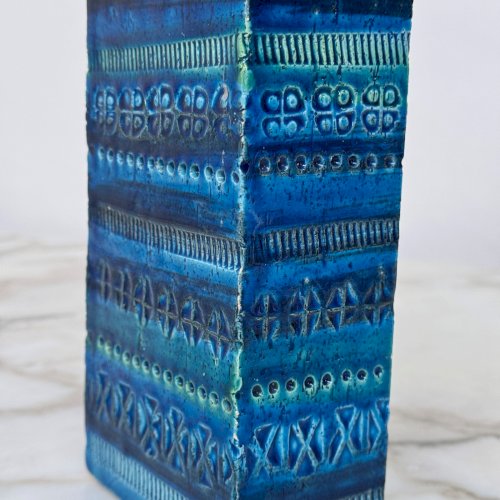 Vase italien en céramique bleue Rimini par Aldo Londi pour Bitossi M4000