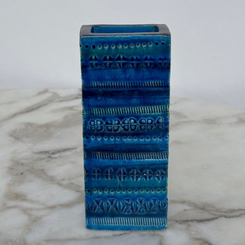 Vase italien en céramique bleue Rimini par Aldo Londi pour Bitossi M4000