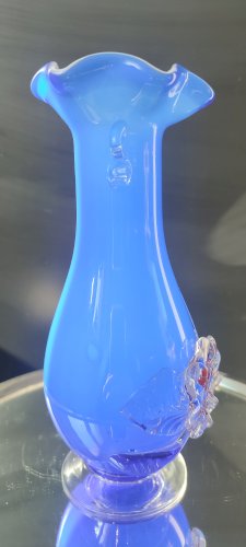 Vase italien en verre soufflé d'art 