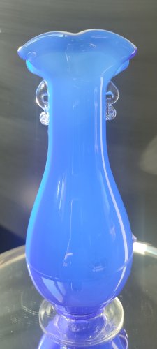 Vase italien en verre soufflé d'art 