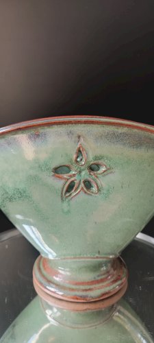 Vase jardinière ajouré en grès émaillé Jean-Pierre Prudhomme