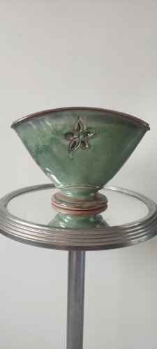 Vase jardinière ajouré en grès émaillé Jean-Pierre Prudhomme