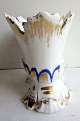 Vase jardinière, porcelaine de Paris bleu et Or fin, insignes franc maçonniques