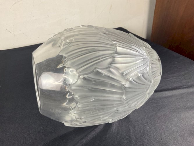 Vase Lalique en verre dépoli modèle sanddrift signée scribe de lalique France