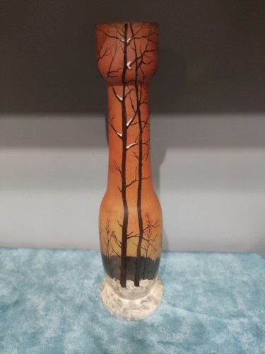 Vase Legras à décor émaillé